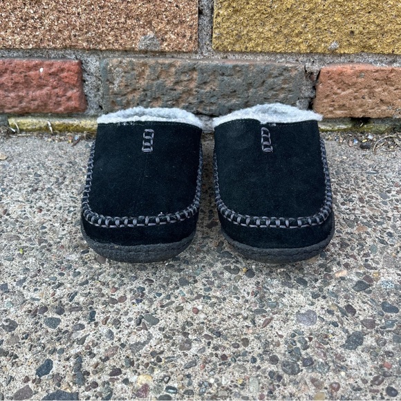 SOREL Kids Moccasins Mules Size 12 Slip on Shoes Slippers Wool Black - Picture 2 of 10